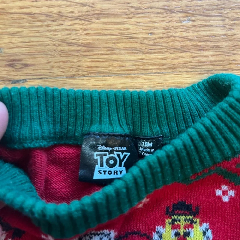 Toy Story ugly Christmas sweater toddler unisex 18 months‎ Red Dinosaur Sweater